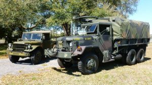 pair of military vehicles