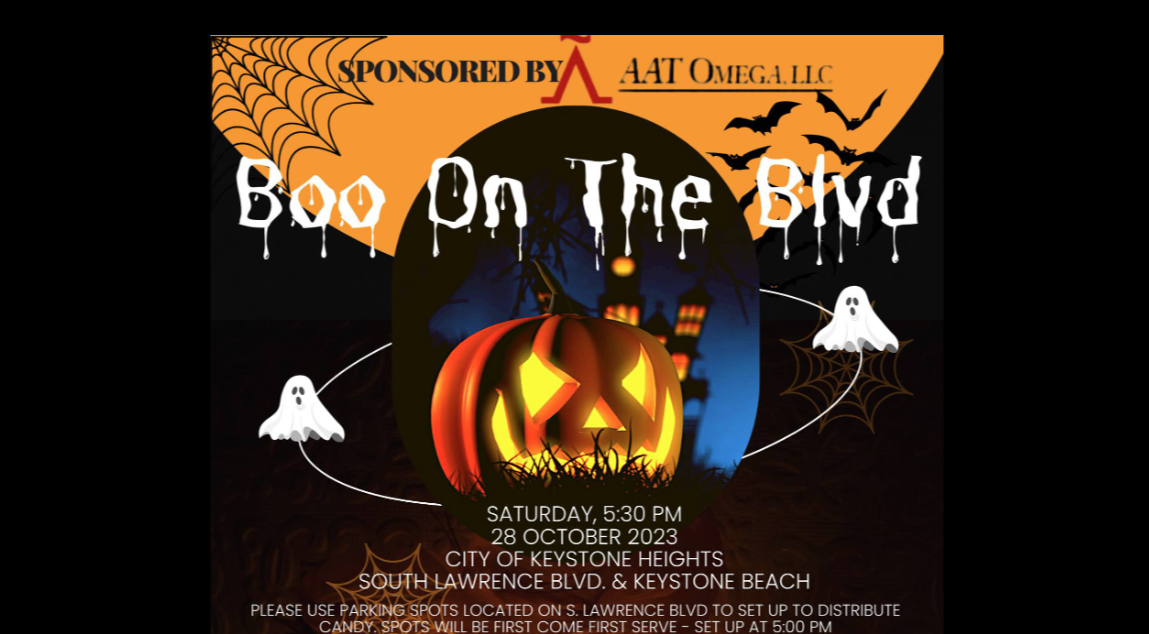 Boo On The Blvd Trick or Treating Free Movie Food Trucks Games & Prizes Join us for a Spookable Great Night!