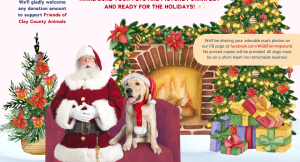 Holiday Pup Photos with Santa Paws! Make Sure Your Pets are Picture PURRRFECT and Ready for the Holidays! Admission is Free! We'll gladly welcome any donation amount to support Friends of Clay County Animals