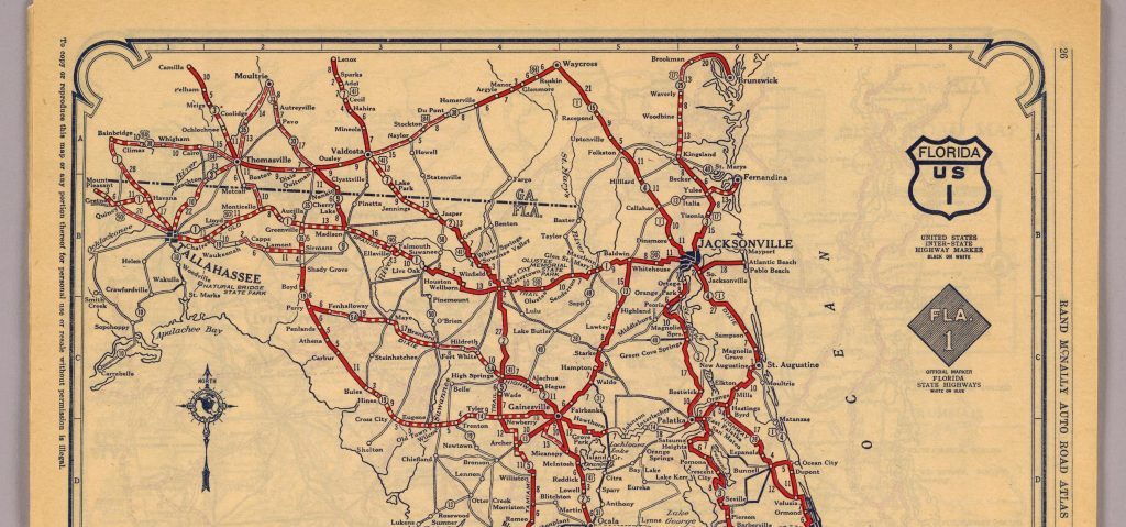 Early 1923 Map of Florida