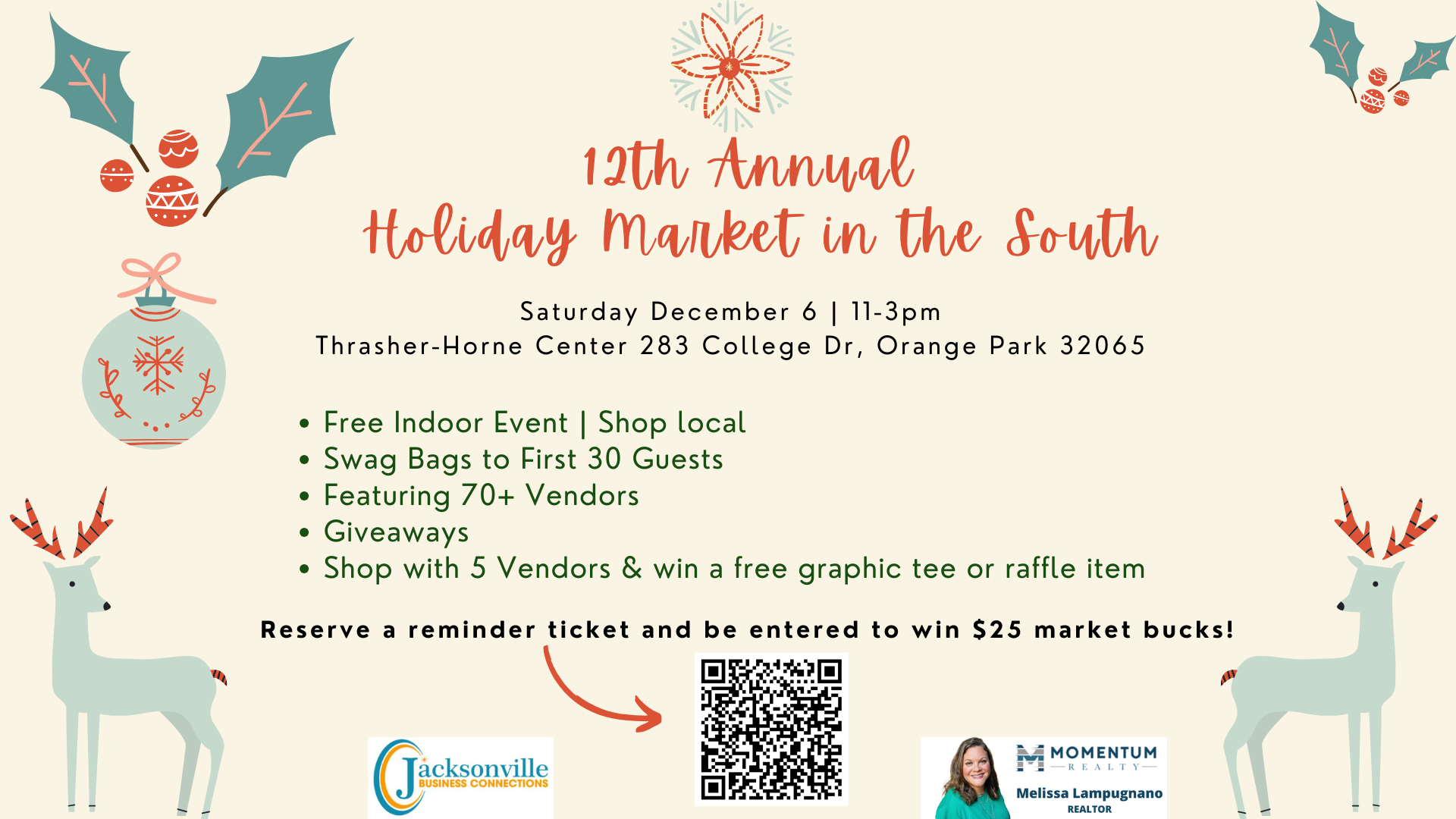 Event ad with QR code.