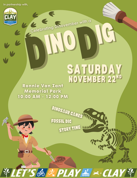 Dino Dig at RVZ Flyer with event information
