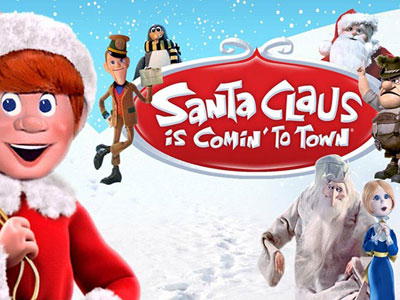 movie poster of santa claus is coming to town
