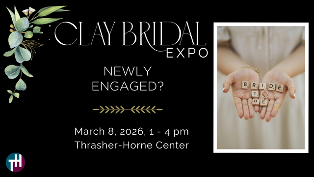 Woman's hands holing letter tiles reading bride to be with event information.