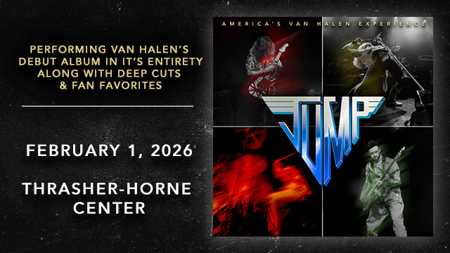 Band mates playing instruments with event information.