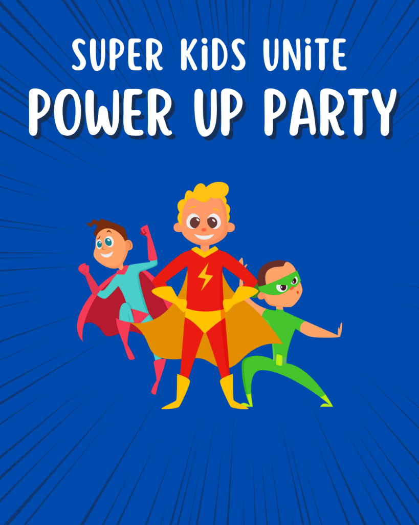 Illustration of three young super heroes.