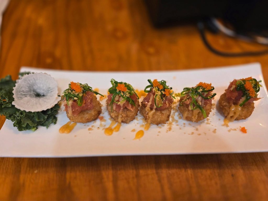 sushi rolls on a plate